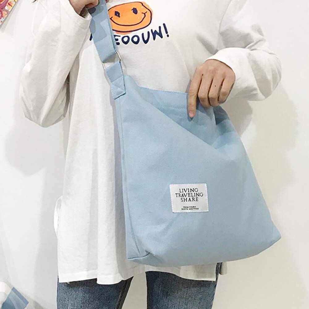 Women's Retro Large Size Canvas Shoulder Bag Hobo Crossbody Handbag Casual Tote - Picture 2 of 7